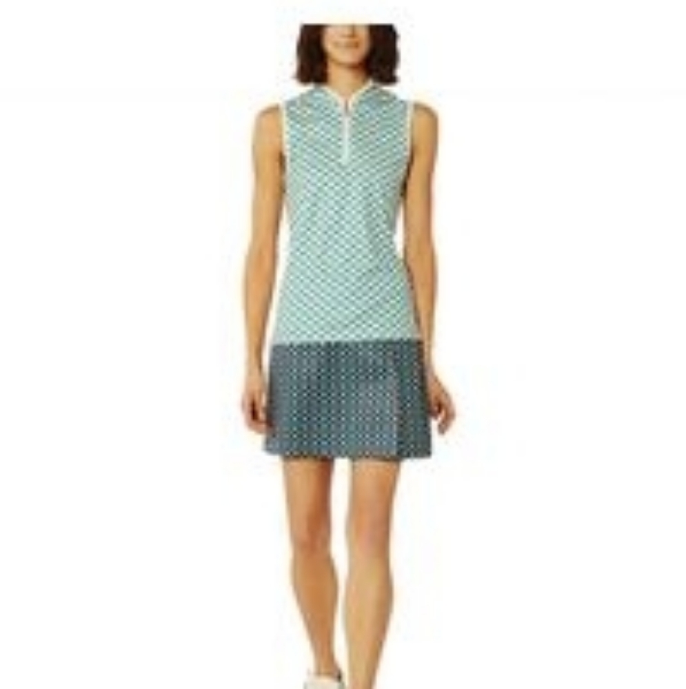 RINTED PERFORMANCE SLEEVELESS HALF-ZIP TOP - Picture 5 of 12